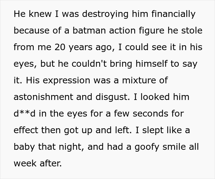 Bully Gaslights Kid Over A Batman Toy, It Costs Him $950K When They Meet Again 20 Years Later Bully Gaslights Kid Over A Batman Toy, It Costs Him $950K When They Meet Again 20 Years Later