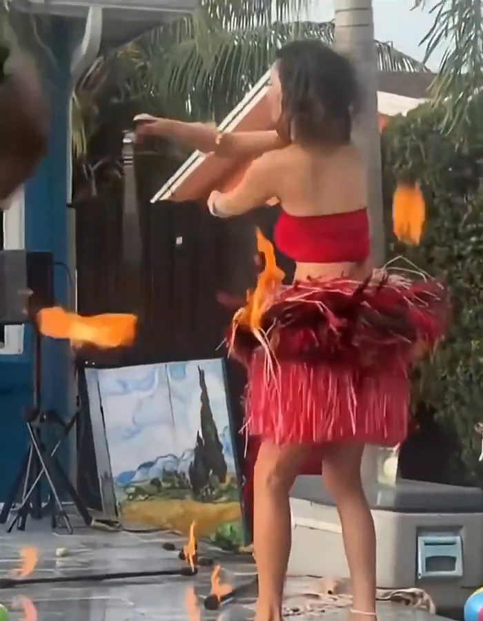 Woman’s Skirt Catch Fire Mid-Performance, But Man’s Split-Second ‘Executive Decision’ Is Going Viral Woman’s Skirt Catch Fire Mid-Performance, But Man’s Split-Second ‘Executive Decision’ Is Going Viral