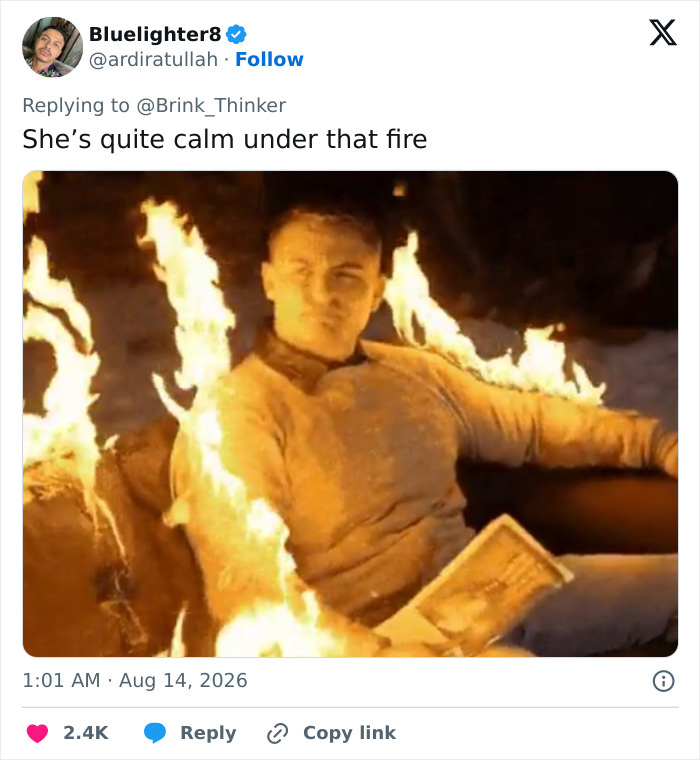 Woman’s Skirt Catch Fire Mid-Performance, But Man’s Split-Second ‘Executive Decision’ Is Going Viral Woman’s Skirt Catch Fire Mid-Performance, But Man’s Split-Second ‘Executive Decision’ Is Going Viral