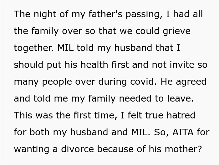 Woman Is Done After Her Husband Lets His Mom Control Their Marriage Woman Is Done After Her Husband Lets His Mom Control Their Marriage