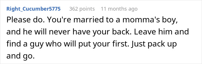 Woman Is Done After Her Husband Lets His Mom Control Their Marriage Woman Is Done After Her Husband Lets His Mom Control Their Marriage