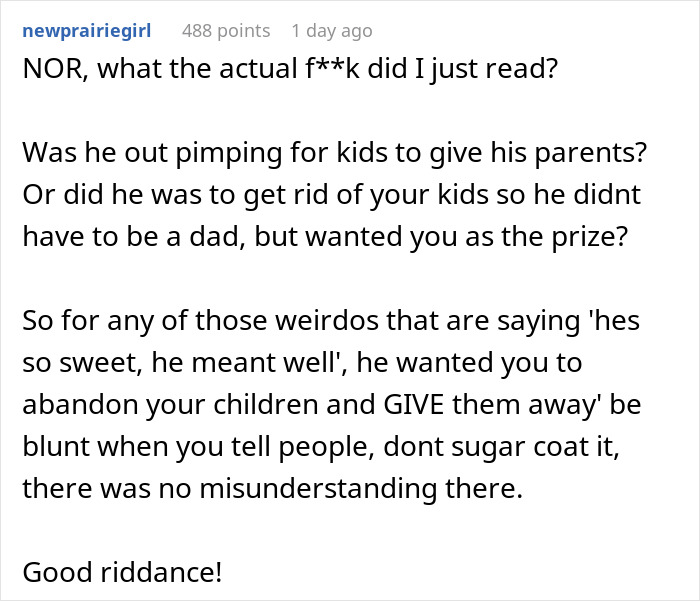Man Wants To Be With His GF But Not Her Children, Suggests A Preposterous “Compromise” Man Wants To Be With His GF But Not Her Children, Suggests A Preposterous “Compromise”