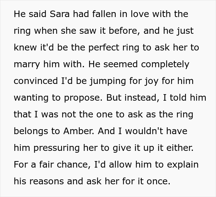 Son Steals A Family Heirloom To Propose, And Then Accuses His Dad Of Ruining His Life Son Steals A Family Heirloom To Propose, And Then Accuses His Dad Of Ruining His Life
