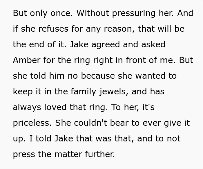 Son Steals A Family Heirloom To Propose, And Then Accuses His Dad Of Ruining His Life Son Steals A Family Heirloom To Propose, And Then Accuses His Dad Of Ruining His Life