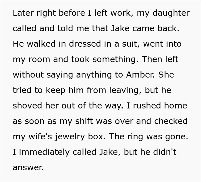 Son Steals A Family Heirloom To Propose, And Then Accuses His Dad Of Ruining His Life Son Steals A Family Heirloom To Propose, And Then Accuses His Dad Of Ruining His Life