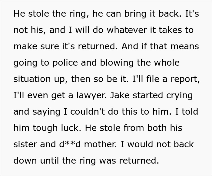 Son Steals A Family Heirloom To Propose, And Then Accuses His Dad Of Ruining His Life Son Steals A Family Heirloom To Propose, And Then Accuses His Dad Of Ruining His Life