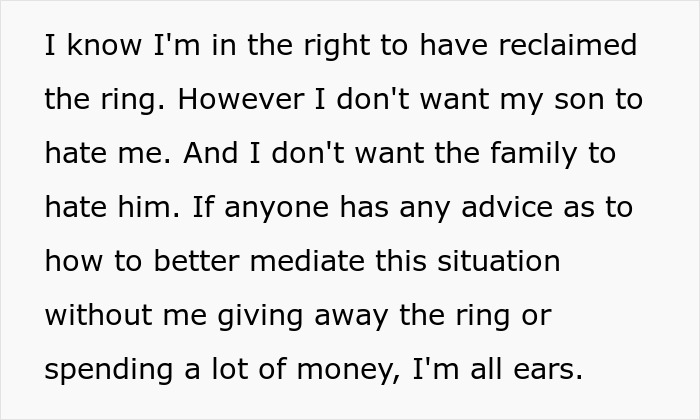 Son Steals A Family Heirloom To Propose, And Then Accuses His Dad Of Ruining His Life Son Steals A Family Heirloom To Propose, And Then Accuses His Dad Of Ruining His Life