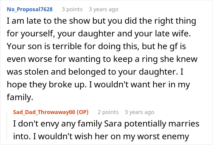 Son Steals A Family Heirloom To Propose, And Then Accuses His Dad Of Ruining His Life Son Steals A Family Heirloom To Propose, And Then Accuses His Dad Of Ruining His Life