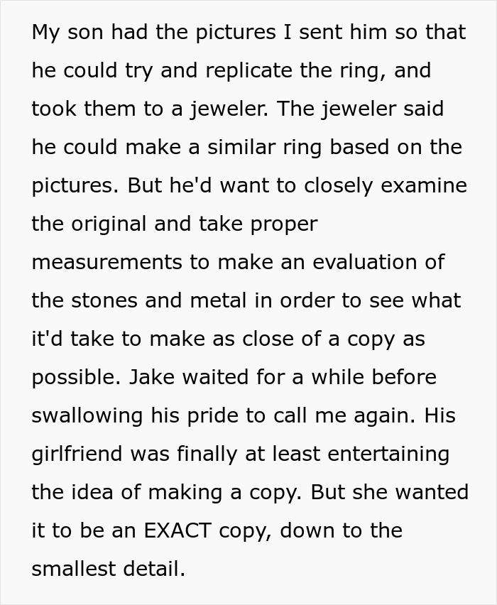 Son Steals A Family Heirloom To Propose, And Then Accuses His Dad Of Ruining His Life Son Steals A Family Heirloom To Propose, And Then Accuses His Dad Of Ruining His Life