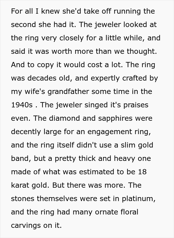 Son Steals A Family Heirloom To Propose, And Then Accuses His Dad Of Ruining His Life Son Steals A Family Heirloom To Propose, And Then Accuses His Dad Of Ruining His Life