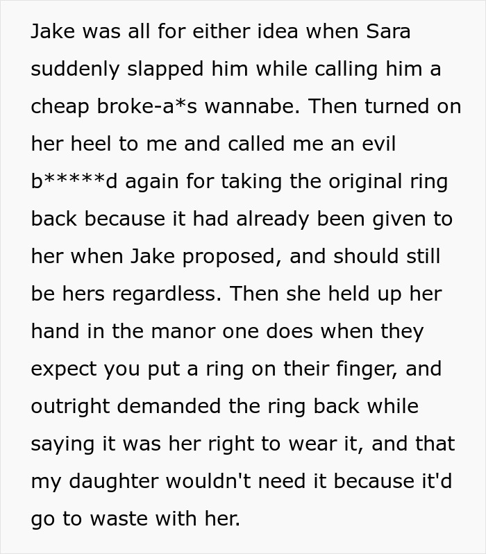 Son Steals A Family Heirloom To Propose, And Then Accuses His Dad Of Ruining His Life Son Steals A Family Heirloom To Propose, And Then Accuses His Dad Of Ruining His Life