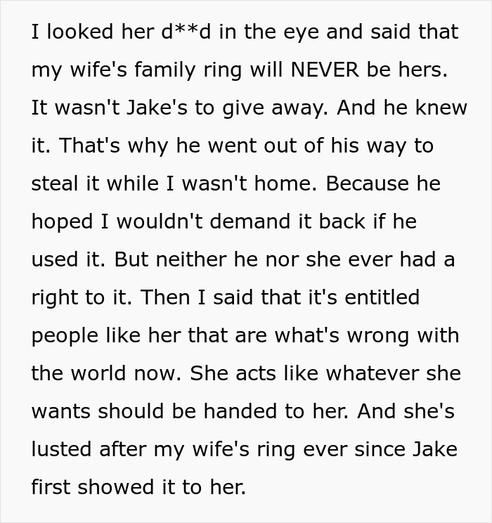 Son Steals A Family Heirloom To Propose, And Then Accuses His Dad Of Ruining His Life Son Steals A Family Heirloom To Propose, And Then Accuses His Dad Of Ruining His Life