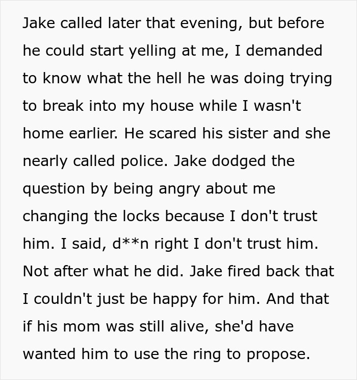 Son Steals A Family Heirloom To Propose, And Then Accuses His Dad Of Ruining His Life Son Steals A Family Heirloom To Propose, And Then Accuses His Dad Of Ruining His Life