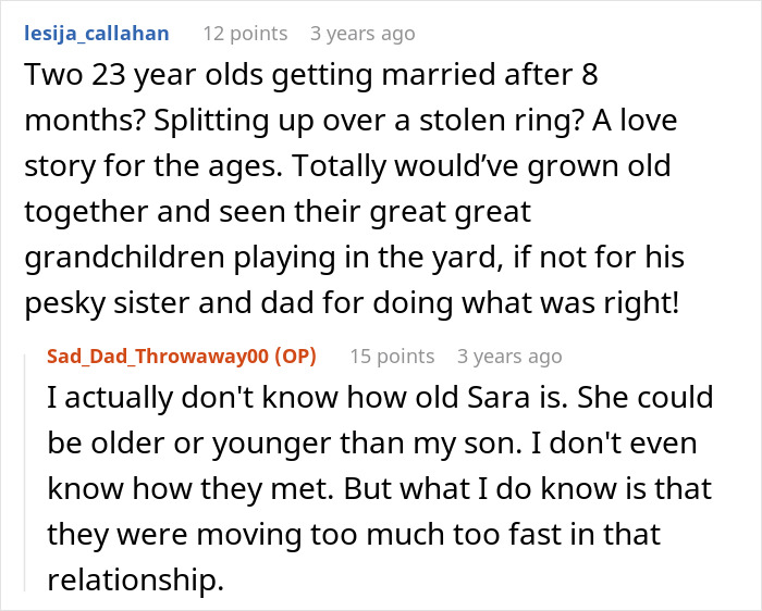 Son Steals A Family Heirloom To Propose, And Then Accuses His Dad Of Ruining His Life Son Steals A Family Heirloom To Propose, And Then Accuses His Dad Of Ruining His Life