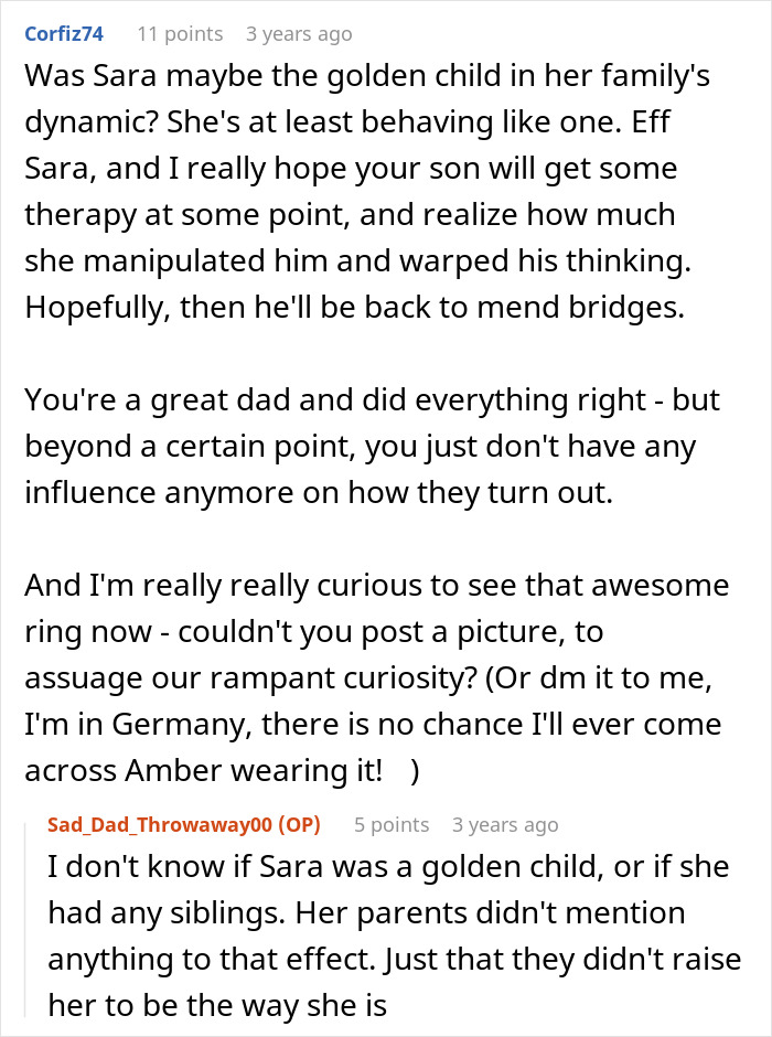 Son Steals A Family Heirloom To Propose, And Then Accuses His Dad Of Ruining His Life Son Steals A Family Heirloom To Propose, And Then Accuses His Dad Of Ruining His Life