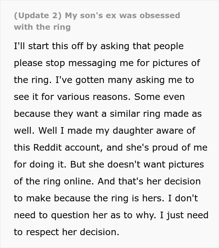 Son Steals A Family Heirloom To Propose, And Then Accuses His Dad Of Ruining His Life Son Steals A Family Heirloom To Propose, And Then Accuses His Dad Of Ruining His Life