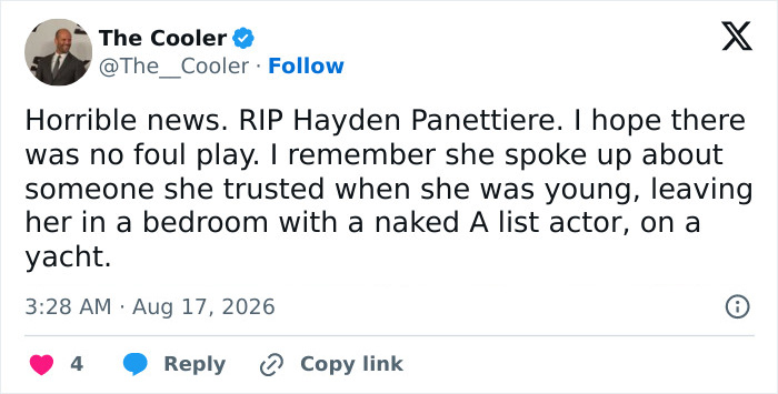 “She Was Starting To Talk”: Hayden Panettiere’s Passing Sparks Dark Theory After Fans Note Recent Revelation “She Was Starting To Talk”: Hayden Panettiere’s Passing Sparks Dark Theory After Fans Note Recent Revelation