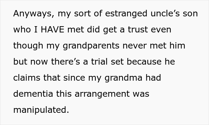 Grandparents Leave 5.2 Million To 17YO In Will, Estranged Uncle Tries To Prove It Was Manipulated