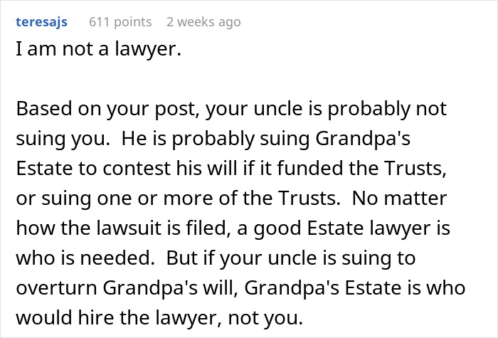 Grandparents Leave 5.2 Million To 17YO In Will, Estranged Uncle Tries To Prove It Was Manipulated