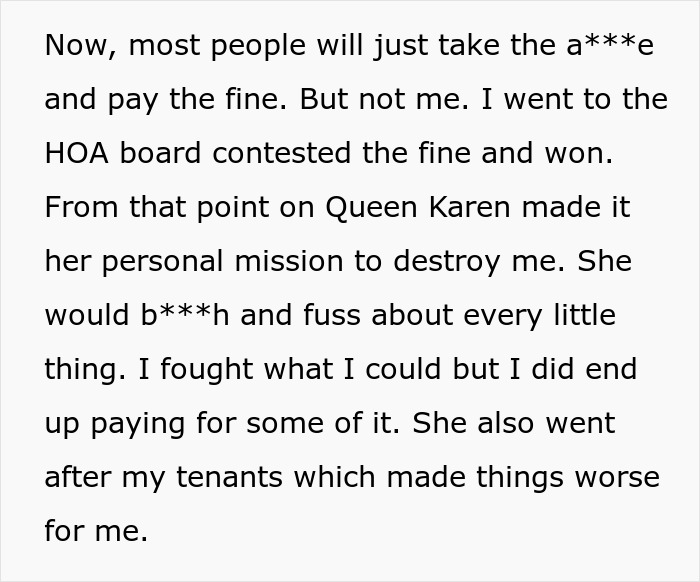 HOA “Queen Karen” Fines Everyone Over Minor Rules, Residents Discover Where Their Extra Dues Went