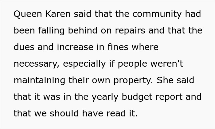 HOA “Queen Karen” Fines Everyone Over Minor Rules, Residents Discover Where Their Extra Dues Went