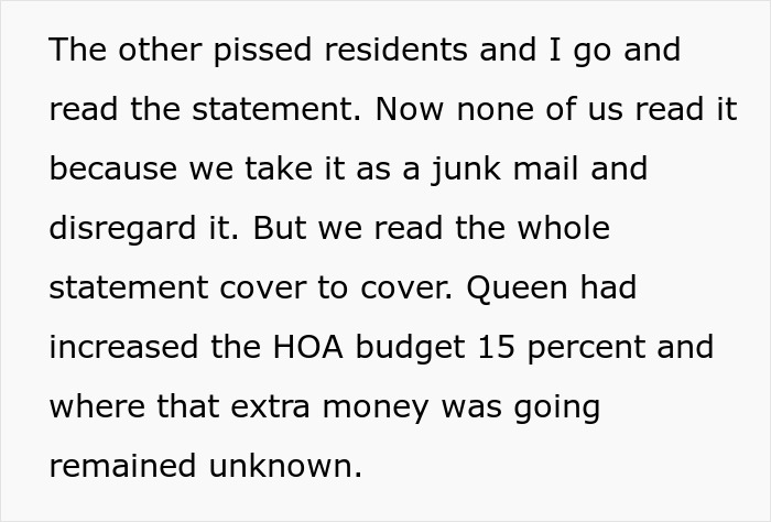 HOA “Queen Karen” Fines Everyone Over Minor Rules, Residents Discover Where Their Extra Dues Went