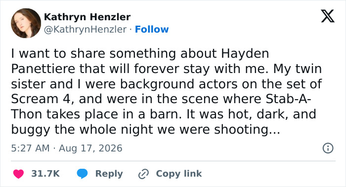 Extra Who Worked With Hayden Panettiere Reveals Her Behavior Under “Not-So-Great Conditions” Extra Who Worked With Hayden Panettiere Reveals Her Behavior Under “Not-So-Great Conditions”