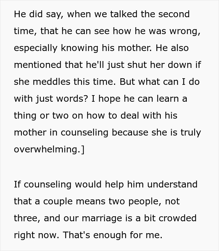 MIL Almost Gets What She Wants As She Drives Woman To Leave Her Son MIL Almost Gets What She Wants As She Drives Woman To Leave Her Son