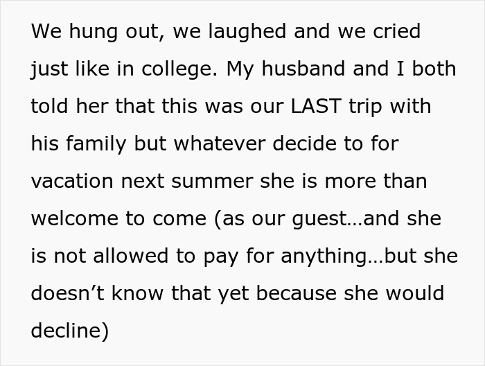 Woman Brings Her Best Friend On Family Vacation, In-Laws Throw A Massive Tantrum Woman Brings Her Best Friend On Family Vacation, In-Laws Throw A Massive Tantrum