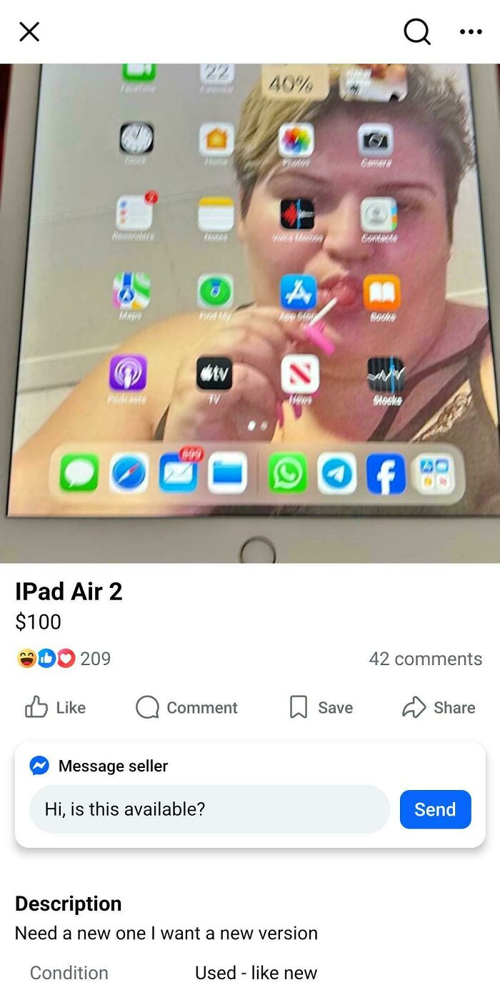 50 Times People Tried To Sell Something Completely Unhinged On Facebook Marketplace (New Pics) 50 Times People Tried To Sell Something Completely Unhinged On Facebook Marketplace (New Pics)