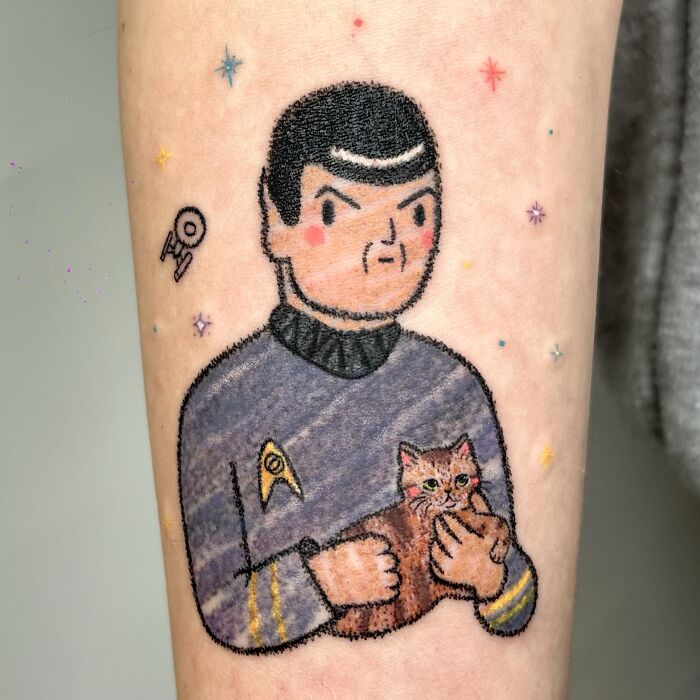 30 Tattoos By This Artist Inspired By The Unfiltered Creativity Of Childhood Crayon Drawings
