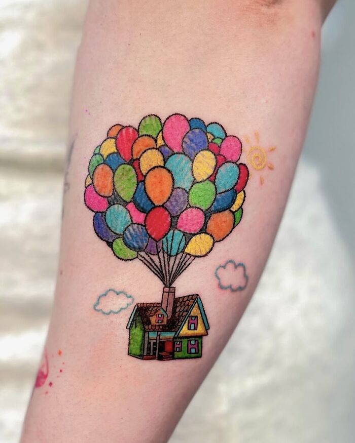 30 Tattoos By This Artist Inspired By The Unfiltered Creativity Of Childhood Crayon Drawings