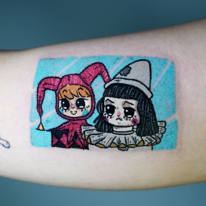 30 Tattoos By This Artist Inspired By The Unfiltered Creativity Of Childhood Crayon Drawings