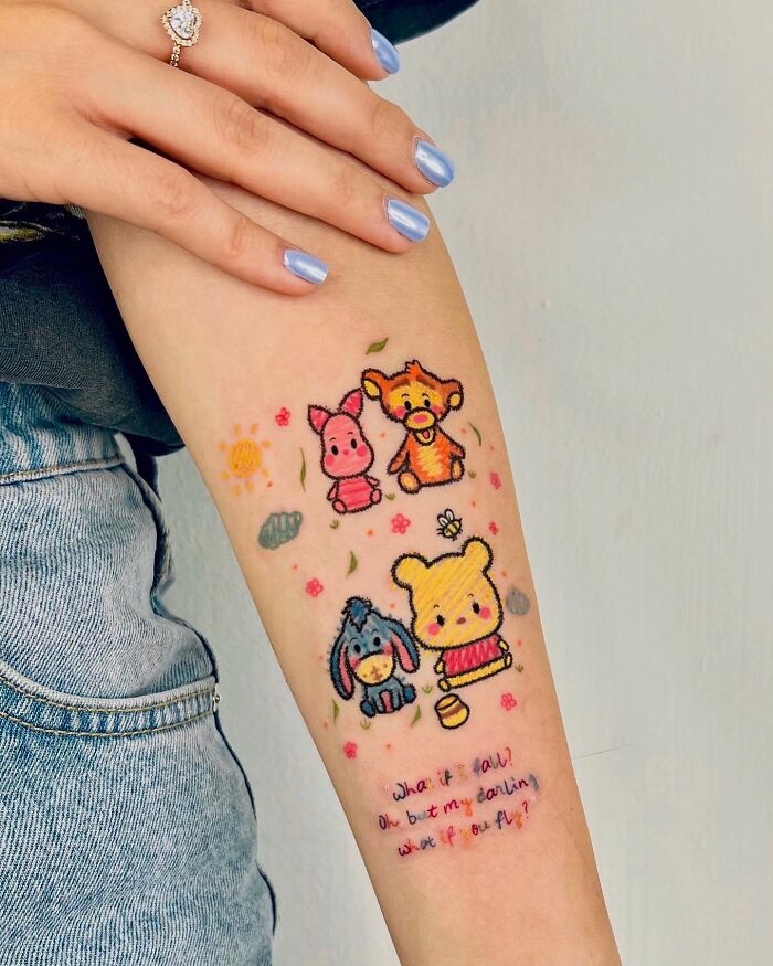 30 Tattoos By This Artist Inspired By The Unfiltered Creativity Of Childhood Crayon Drawings