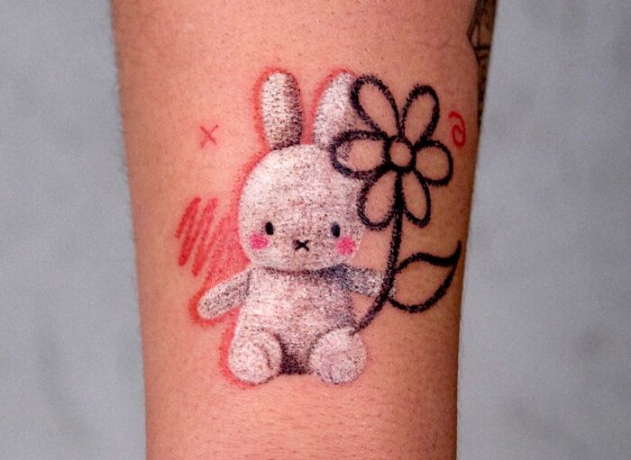 30 Tattoos By This Artist Inspired By The Unfiltered Creativity Of Childhood Crayon Drawings
