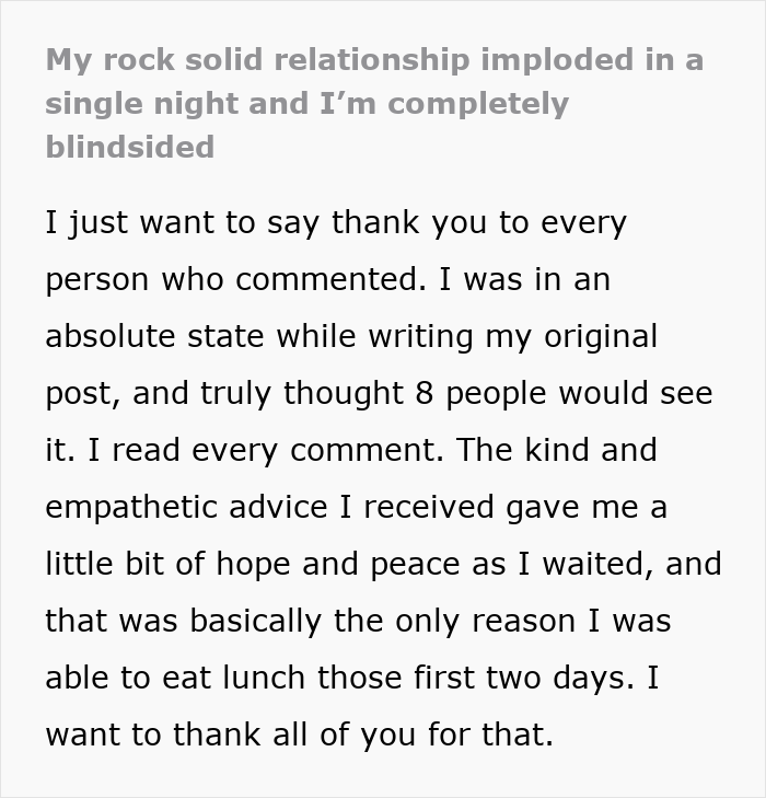 Woman Blindsided By Sudden End To Her &ldquo;Rock Solid&rdquo; Relationship Of 5 Years