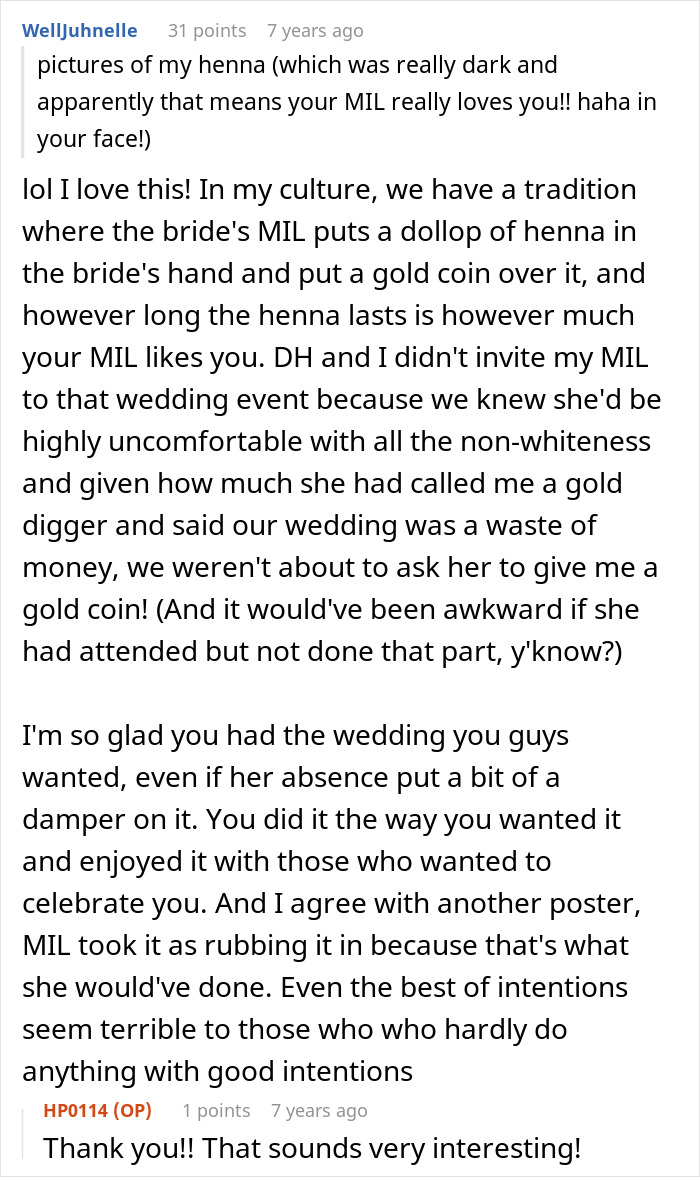 Bride Sends Estranged MIL Photos Of Her Wedding, She Gets Angry And Claims The Bride Was Gloating Bride Sends Estranged MIL Photos Of Her Wedding, She Gets Angry And Claims The Bride Was Gloating