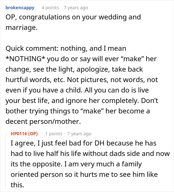 Bride Sends Estranged MIL Photos Of Her Wedding, She Gets Angry And Claims The Bride Was Gloating Bride Sends Estranged MIL Photos Of Her Wedding, She Gets Angry And Claims The Bride Was Gloating