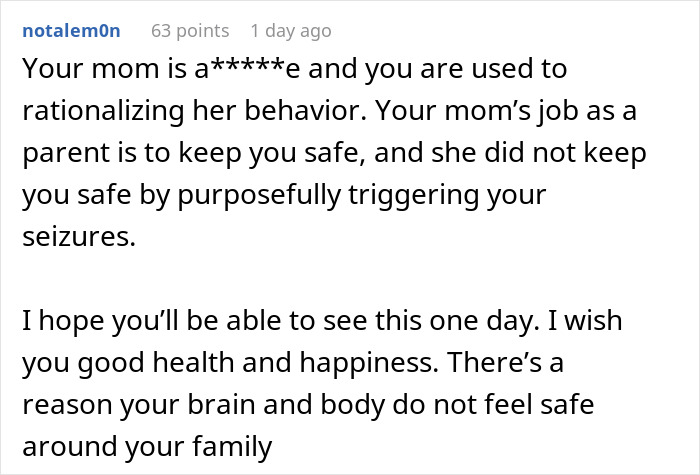 Guy Horrified To Learn Fam Purposely Triggered His Seizures For Years Just To See If His Meds Worked Guy Horrified To Learn Fam Purposely Triggered His Seizures For Years Just To See If His Meds Worked