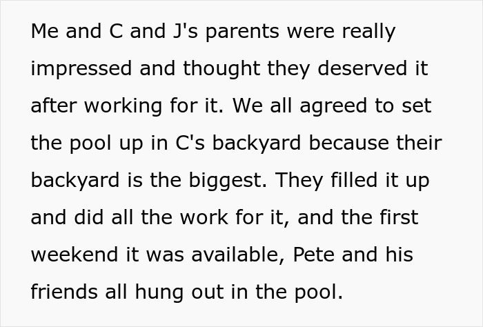 Parents Deny Guy’s Brother Access To Pool He Paid For, So He Buys A Hot Tub For The Boys Instead Parents Deny Guy’s Brother Access To Pool He Paid For, So He Buys A Hot Tub For The Boys Instead