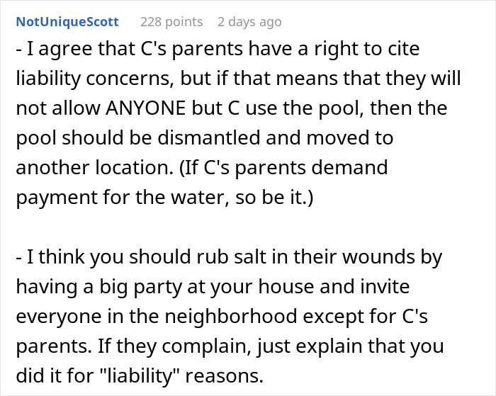 Parents Deny Guy’s Brother Access To Pool He Paid For, So He Buys A Hot Tub For The Boys Instead Parents Deny Guy’s Brother Access To Pool He Paid For, So He Buys A Hot Tub For The Boys Instead