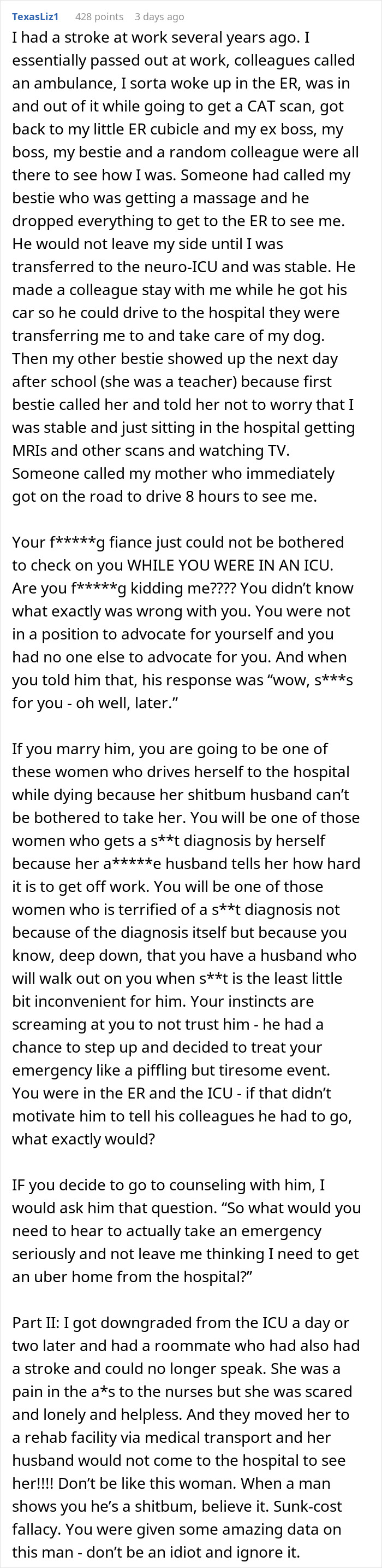 Woman Rushed To ICU After Medical Emergency, Can’t Believe Fiancé Waits Until The Next Day To Visit Woman Rushed To ICU After Medical Emergency, Can’t Believe Fiancé Waits Until The Next Day To Visit