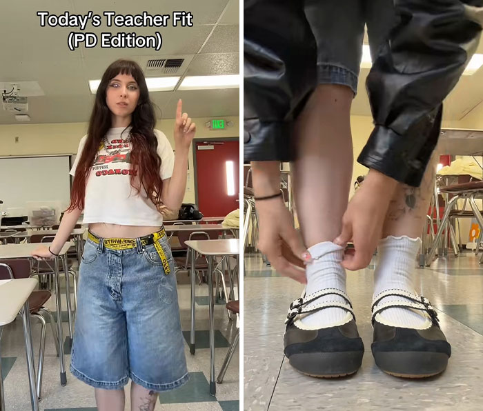 “Should Be Dress Codes”: Teacher’s OOTD Post Sparks Controversy After She Films It In A Classroom “Should Be Dress Codes”: Teacher’s OOTD Post Sparks Controversy After She Films It In A Classroom