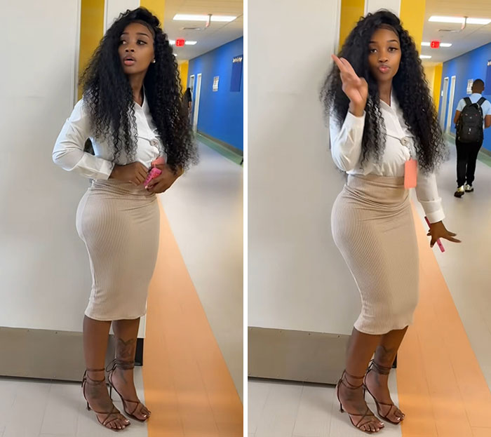 “Should Be Dress Codes”: Teacher’s OOTD Post Sparks Controversy After She Films It In A Classroom “Should Be Dress Codes”: Teacher’s OOTD Post Sparks Controversy After She Films It In A Classroom