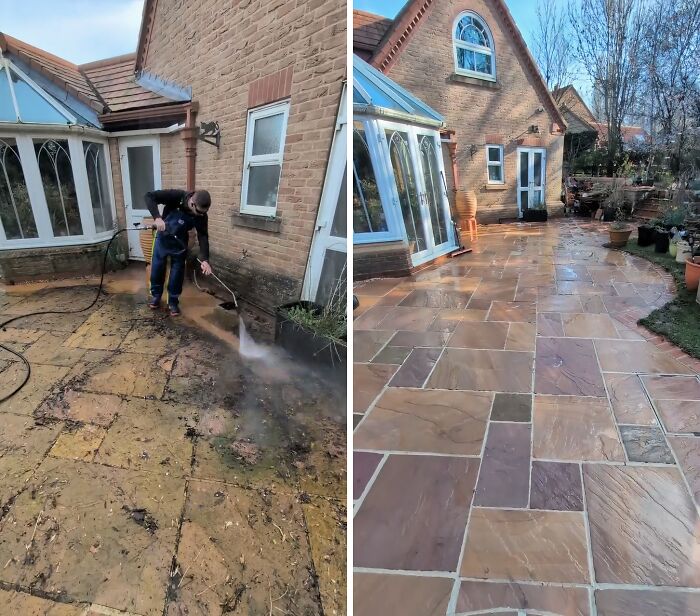 81 Power Washing Pics That Are So Satisfying, They Might Make Cleaning Look Fun (New Pics)