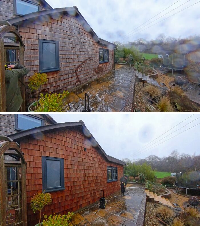 81 Power Washing Pics That Are So Satisfying, They Might Make Cleaning Look Fun (New Pics)