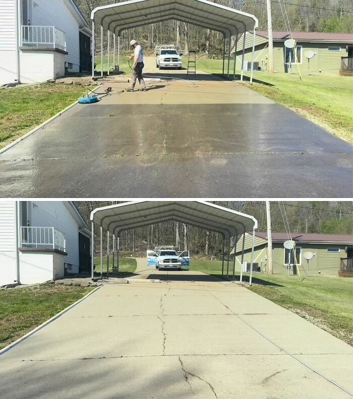 81 Power Washing Pics That Are So Satisfying, They Might Make Cleaning Look Fun (New Pics)