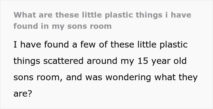 Parent Asks The Internet About A Weird Object In Son&rsquo;s Room, And Realizes They Need To Have A Serious Talk