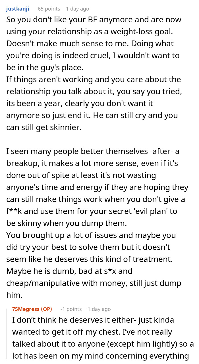 Woman Uses Her Disgust With Her Boyfriend As Inspiration To Lose Weight