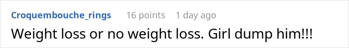 Woman Uses Her Disgust With Her Boyfriend As Inspiration To Lose Weight